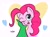 Size: 2732x2048 | Tagged: safe, artist:datzigga, imported from derpibooru, pinkie pie, oc, oc:anon, earth pony, human, pony, :p, cute, diapinkes, high res, human on pony petting, offscreen character, petting, pov, tongue out