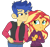 Size: 1112x1042 | Tagged: safe, artist:gmaplay, imported from derpibooru, flash sentry, sunset shimmer, equestria girls, duo, female, flashimmer, male, shipping, simple background, straight, transparent background