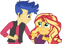 Size: 1761x1260 | Tagged: safe, artist:gmaplay, imported from derpibooru, flash sentry, sunset shimmer, equestria girls, duo, female, flashimmer, male, shipping, simple background, straight, transparent background