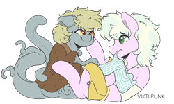 Size: 5000x3000 | Tagged: safe, artist:viktiipunk, imported from derpibooru, oc, oc:loveshy, oc:lovesick, original species, tentacle pony, fanfic:white waking, brother and sister, carcassian, clothes, clothing damage, female, male, mare, midriff, mutant, short shirt, shorts, siblings, simple background, sock, stallion, tentacles, transparent background