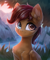 Size: 2040x2428 | Tagged: safe, artist:inowiseei, imported from derpibooru, oc, oc only, pegasus, pony, bust, female, heterochromia, high res, mare, not scootaloo, portrait, solo