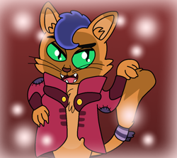 Size: 1034x920 | Tagged: safe, artist:harmonybunny2021, imported from derpibooru, capper dapperpaws, abyssinian, cat, my little pony: the movie, chest fluff, looking at you, male, sparkly eyes, wingding eyes