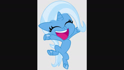 Size: 1280x720 | Tagged: safe, artist:agree82c, imported from derpibooru, trixie, pony, unicorn, my little pony: pony life, base used, eyes closed, female, g4.5, jumping, open mouth, pony life, solo