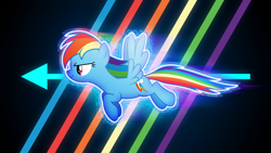 Size: 7680x4320 | Tagged: safe, artist:dashiesparkle, artist:game-beatx14, edit, imported from derpibooru, rainbow dash, pegasus, pony, arrow, female, flying, mare, solo, wallpaper, wallpaper edit
