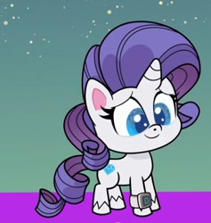 Size: 492x520 | Tagged: safe, imported from derpibooru, screencap, rarity, pony, unicorn, my little pony: pony life, spoiler:pony life s02e03, cropped, female, g4.5, pony life, solo, the comet section, watch, wristwatch