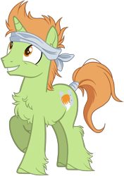 Size: 1389x1970 | Tagged: safe, artist:fibonaccis, imported from derpibooru, oc, oc only, oc:fox trotter, pony, unicorn, base used, chest fluff, headband, male, simple background, solo, stallion, tail wrap, transparent background