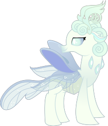 Size: 6166x7173 | Tagged: safe, artist:lincolnbrewsterfan, derpibooru exclusive, imported from derpibooru, oc, oc:snowflake mist, changedling, changeling, .svg available, antlers, beautiful, carapace, changedling oc, changedling princess, changeling oc, elegant, female, happy, horn, horns, looking at you, pale color, princess, requested art, rhinestone, rhinestones, simple background, smiling, smiling at you, svg, transparent background, transparent wings, vector, wings