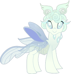 Size: 6772x6961 | Tagged: safe, artist:lincolnbrewsterfan, derpibooru exclusive, imported from derpibooru, oc, oc:snowflake mist, changedling, changeling, .svg available, beautiful, carapace, changedling oc, changedling princess, changeling oc, elegant, female, horn, pale color, princess, requested art, rhinestone, rhinestones, simple background, svg, transparent background, transparent wings, vector, wings
