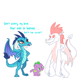 Size: 1006x1024 | Tagged: safe, artist:angel147196, artist:hendro107, artist:thesharp0ne, edit, imported from derpibooru, vector edit, fizzle, princess ember, spike, dragon, alternate universe, baby, baby spike, ember is spike's mother, father and child, father and son, female, fizzlember, husband and wife, male, mother and child, mother and son, shipping, simple background, straight, text, transparent background, vector, wings, younger