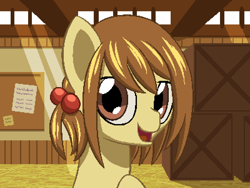 Size: 800x600 | Tagged: safe, artist:rangelost, imported from derpibooru, oc, oc only, earth pony, pony, cyoa:d20 pony, board, bust, looking at you, pixel art, solo