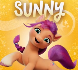 Size: 1075x964 | Tagged: safe, edit, edited screencap, imported from derpibooru, screencap, sunny starscout, earth pony, pony, female, g5, mare, name, smiling, solo