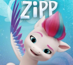 Size: 1075x965 | Tagged: safe, edit, imported from derpibooru, zipp storm, pegasus, pony, female, g5, mare, name, open mouth, smiling, solo