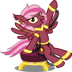 Size: 2603x2595 | Tagged: safe, artist:bnau, derpibooru exclusive, imported from derpibooru, oc, oc only, oc:zeny, pegasus, pony, anklet, armlet, belly button, belly dancer, belly dancer outfit, bracelet, clothes, collar, cute, cute little fangs, ear fluff, ear piercing, fangs, female, gold, harem outfit, high res, jewelry, loincloth, mare, piercing, pose, show accurate, simple background, sitting, solo, stool, transparent background, vector, wing jewelry, wings