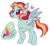 Size: 919x848 | Tagged: safe, artist:polymercorgi, imported from derpibooru, oc, oc only, pegasus, pony, female, magical lesbian spawn, mare, offspring, parent:cayenne, parent:rainbow dash, simple background, solo, white background