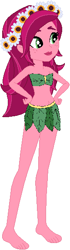 Size: 161x572 | Tagged: safe, artist:triceratopwarrior99, imported from derpibooru, gloriosa daisy, equestria girls, barefoot, clothes, feet, grass skirt, jungle girl, leaf bikini, leaves, skirt