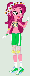 Size: 231x583 | Tagged: safe, artist:jadeharmony, artist:jadethepegasus, imported from derpibooru, gloriosa daisy, equestria girls, belly button, boxing bra, boxing shorts, capri leggings, cleats, clothes, elbow pads, exeron fighters, exeron outfit, gloves, knee pads, leggings, martial arts kids, martial arts kids outfit, martial arts kids outfits, midriff, mouth guard, open mouth, shorts, socks, sports bra, sports outfit, sports shoes, sports shorts, sporty style, tube socks, wristband