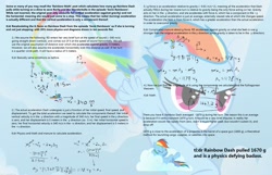 Size: 2200x1420 | Tagged: safe, imported from derpibooru, rainbow dash, pegasus, pony, sonic rainboom (episode), spoiler:maths, artifact, female, flying, mare, math, physics, rainbow trail, sonic rainboom, text