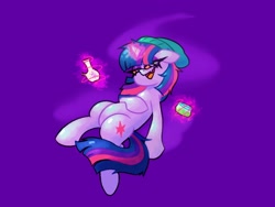 Size: 1600x1200 | Tagged: safe, artist:pertdegert, imported from derpibooru, twilight sparkle, pony, unicorn, beanie, bong, drugs, hat, high, highlight sparkle, looking at you, mariguana, marijuana, red eyes, smiling, solo