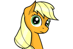 Size: 1080x720 | Tagged: safe, artist:claynus, imported from derpibooru, applejack, earth pony, pony, hatless, looking at you, missing accessory, simple background, solo, transparent background