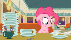 Size: 1280x720 | Tagged: safe, edit, edited screencap, imported from derpibooru, screencap, pinkie pie, pony, the saddle row review, fat, fat edit, obese, piggy pie, pudgy pie, solo