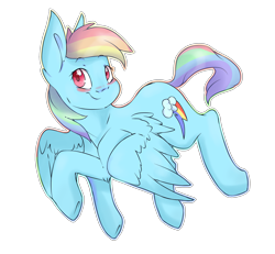 Size: 1853x1709 | Tagged: safe, artist:cookietasticx3, imported from derpibooru, rainbow dash, pegasus, pony, female, looking back, mare, simple background, smiling, solo, transparent background, wings