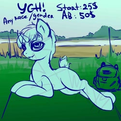 Size: 700x700 | Tagged: safe, artist:leastways, imported from derpibooru, pony, advertisement, any gender, any species, commission, sketch, solo, ych sketch, your character here