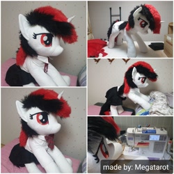 Size: 2880x2880 | Tagged: safe, artist:megatarot, imported from derpibooru, oc, oc only, oc:blackjack, pony, unicorn, fallout equestria, fallout equestria: project horizons, clothes, fanfic art, high res, irl, life size, photo, plushie, school uniform, schoolgirl