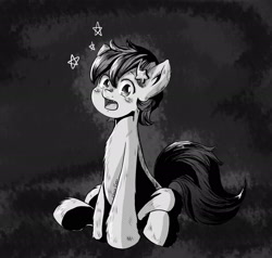 Size: 2500x2378 | Tagged: safe, artist:choco d'pan, imported from derpibooru, imported from ponybooru, star dancer, earth pony, pony, black and white, female, grayscale, high res, mare, monochrome, star dancer appreciation collab