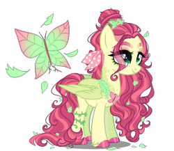 Size: 1500x1300 | Tagged: safe, artist:gihhbloonde, imported from derpibooru, oc, oc only, pegasus, pony, female, magical lesbian spawn, mare, offspring, parent:fluttershy, parent:tree hugger, parents:flutterhugger, simple background, solo, transparent background