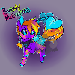 Size: 900x900 | Tagged: safe, artist:lavvythejackalope, imported from derpibooru, oc, oc only, monster pony, original species, piranha plant pony, plant pony, pony, augmented tail, base used, bow, donut steel, fangs, flower, hair bow, hoof fluff, looking back, plant, raised hoof, smiling