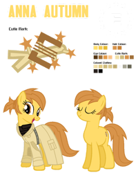Size: 800x1000 | Tagged: safe, artist:pegasski, imported from derpibooru, oc, oc only, oc:anna autumn, earth pony, pony, fallout equestria, base used, clothes, duo, earth pony oc, enclave, eyelashes, eyes closed, female, mare, open mouth, reference sheet, simple background, smiling, transparent background