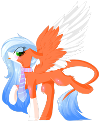 Size: 2253x2662 | Tagged: safe, artist:mediasmile666, imported from derpibooru, oc, oc only, pegasus, pony, :p, clothes, coat markings, female, floppy ears, high res, leonine tail, looking at you, mare, profile, scarf, simple background, socks (coat markings), solo, spread wings, tongue out, transparent background, two toned wings, wings