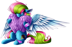 Size: 3039x1974 | Tagged: safe, artist:mediasmile666, imported from derpibooru, oc, oc only, oc:media smile, pegasus, pony, female, floppy ears, hug, mare, pillow, pillow hug, simple background, solo, spread wings, transparent background, wings