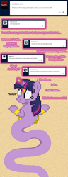 Size: 504x1310 | Tagged: safe, artist:verve, imported from derpibooru, twilight sparkle, alicorn, genie, genie pony, pony, ask genie twilight, ask, female, floating, geniefied, magic, mare, pixel art, shrug, solo, twilight sparkle (alicorn), wide eyes