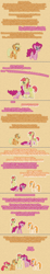 Size: 504x2718 | Tagged: safe, artist:verve, imported from derpibooru, apple bloom, applejack, bright mac, pear butter, pinkie pie, earth pony, ghost, pony, undead, ask genie twilight, comic, female, filly, hug, male, mare, pear butter's ghost, pixel art, stallion