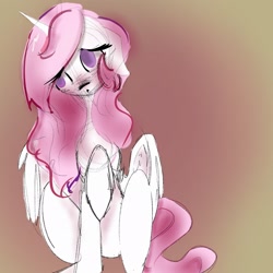 Size: 2048x2048 | Tagged: safe, artist:tiaandluluanimations, imported from derpibooru, princess celestia, alicorn, pony, background pony, blushing, doodle, eye, eyes, female, hair, high res, horn, pink hair, pink-mane celestia, sketch, white, wings, young, young celestia