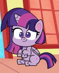 Size: 439x540 | Tagged: safe, imported from derpibooru, screencap, twilight sparkle, alicorn, pony, my little pony: pony life, spoiler:pony life s02e27, cropped, cute, g4.5, one last wish, pony life, sitting, smiling, solo, twiabetes, twilight sparkle (alicorn)