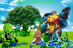 Size: 1920x1262 | Tagged: safe, artist:robertsonskywa1, edit, imported from derpibooru, wallflower blush, equestria girls, bionicle, earth day, lego, photo, punch, punch-counterpunch, transformers, tree