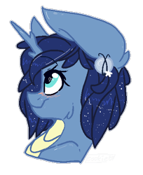 Size: 416x511 | Tagged: safe, artist:cookietasticx3, imported from derpibooru, oc, oc only, pony, unicorn, bust, ear piercing, ethereal mane, eyelashes, horn, piercing, simple background, solo, starry mane, transparent background, unicorn oc