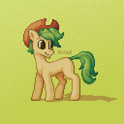 Size: 512x512 | Tagged: safe, artist:mintart, imported from derpibooru, oc, oc only, earth pony, pony, male, pixel art, simple background, solo, stallion