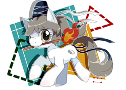 Size: 700x500 | Tagged: safe, artist:sukeyfour, imported from derpibooru, pony, crossover, female, mare, mononobe no futo, mouth hold, ponified, solo, touhou