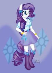 Size: 1024x1437 | Tagged: safe, artist:cazra, imported from derpibooru, rarity, equestria girls, clothes, female, ponied up, skirt, solo, style emulation, touhou, zun