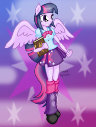 Size: 1024x1363 | Tagged: safe, artist:cazra, imported from derpibooru, twilight sparkle, alicorn, equestria girls, book, clothes, female, ponied up, skirt, solo, style emulation, touhou, twilight sparkle (alicorn), zun