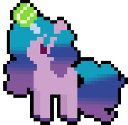 Size: 2000x1945 | Tagged: safe, artist:switcharoo, derpibooru exclusive, imported from derpibooru, izzy moonbow, unicorn, ball, g5, horn, horn guard, horn impalement, hornball, izzy's tennis ball, missing cutie mark, pixel art, simple background, tennis ball, transparent background, unshorn fetlocks