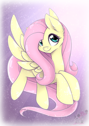 Size: 2480x3508 | Tagged: safe, artist:bloody-pink, imported from derpibooru, fluttershy, pegasus, pony, cute, female, high res, mare, shyabetes, solo