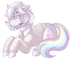 Size: 3000x2500 | Tagged: safe, artist:kikirdcz, imported from derpibooru, oc, oc only, oc:danni, earth pony, pony, clothes, female, high res, lying down, mare, prone, see-through, shirt, simple background, solo, transparent background