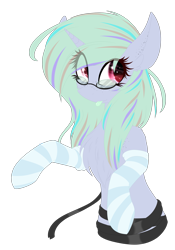 Size: 1985x2842 | Tagged: safe, artist:mediasmile666, imported from derpibooru, oc, oc only, pony, unicorn, chest fluff, clothes, female, freckles, mare, simple background, socks, solo, striped socks, tongue out, transparent background