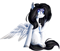 Size: 2654x2259 | Tagged: safe, artist:mediasmile666, imported from derpibooru, oc, oc only, pegasus, pony, female, high res, mare, simple background, sitting, solo, transparent background