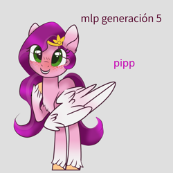 Size: 1701x1701 | Tagged: artist needed, safe, artist:haesly-fuentes, imported from derpibooru, pipp petals, pegasus, pony, adorapipp, cute, g5, green eyes, solo, wings