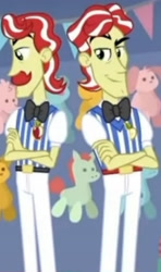 Size: 1920x3251 | Tagged: safe, imported from derpibooru, screencap, flam, flim, equestria girls, equestria girls series, rollercoaster of friendship, cropped, crossed arms, duo, duo male, flim flam brothers, male, photo booth (song)
